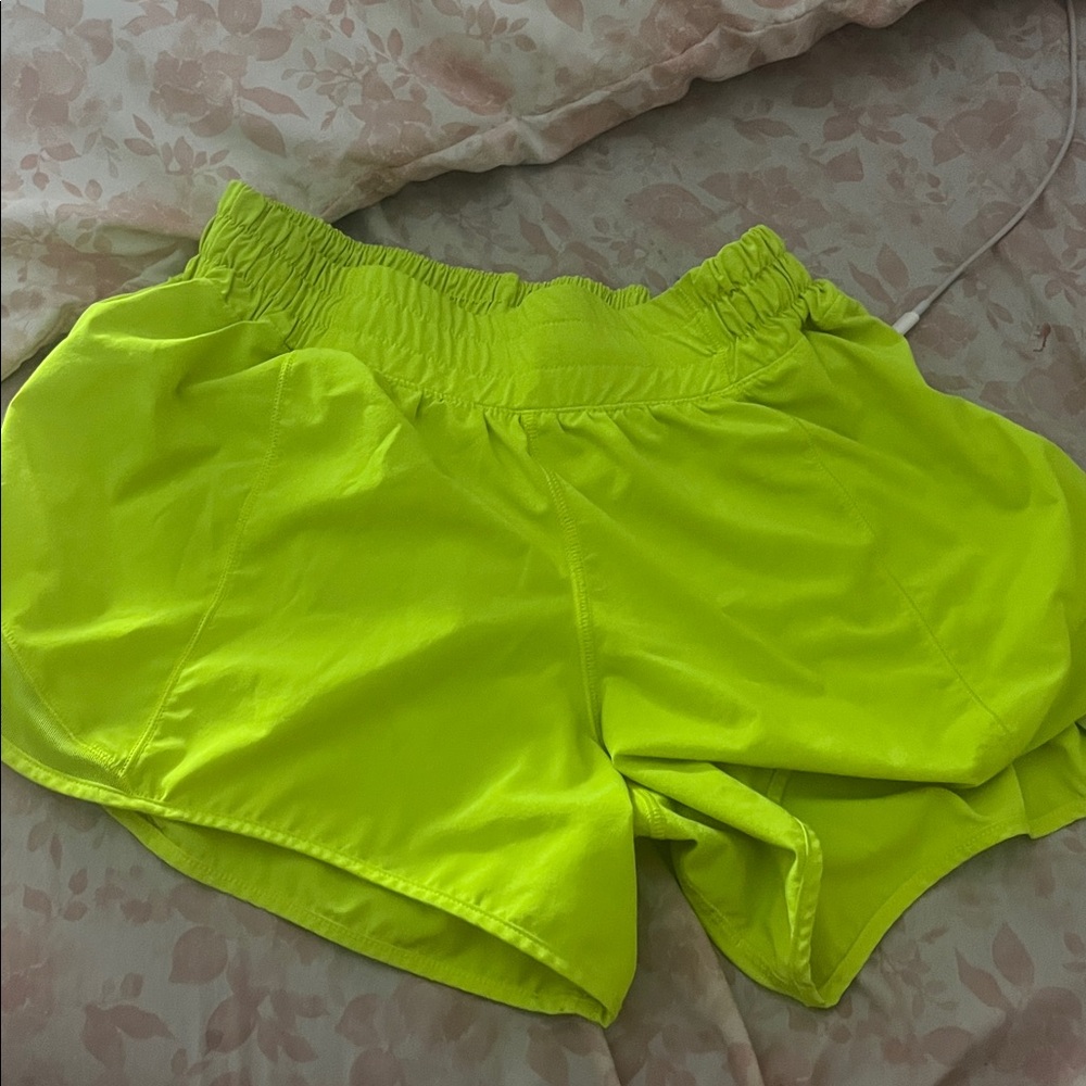 lululemon athletica Neon Yellow Athletic Shorts